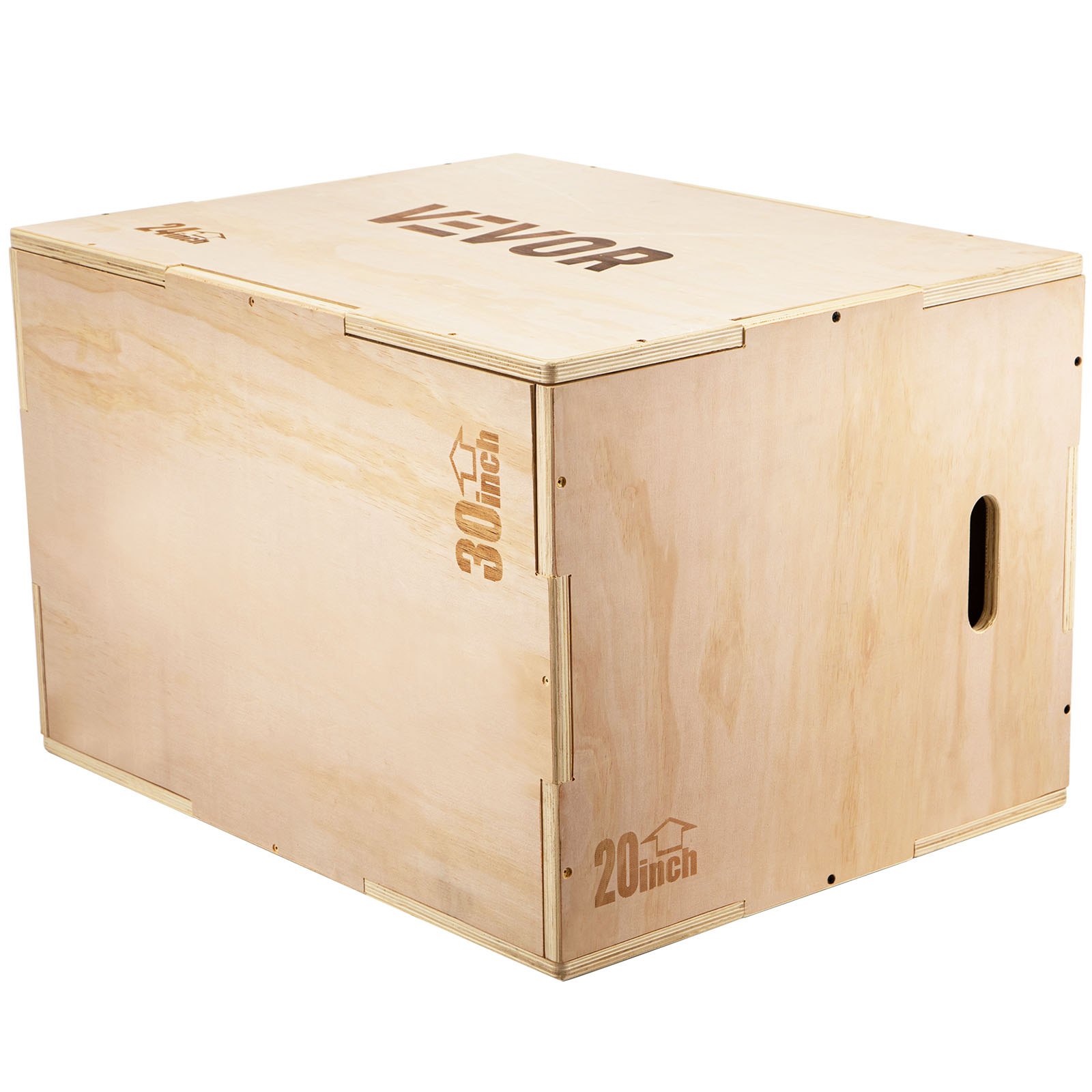 VEVOR 24x16x20 30x20x24” Wood Plyo Box 441LB Capacity Exercise Box ...