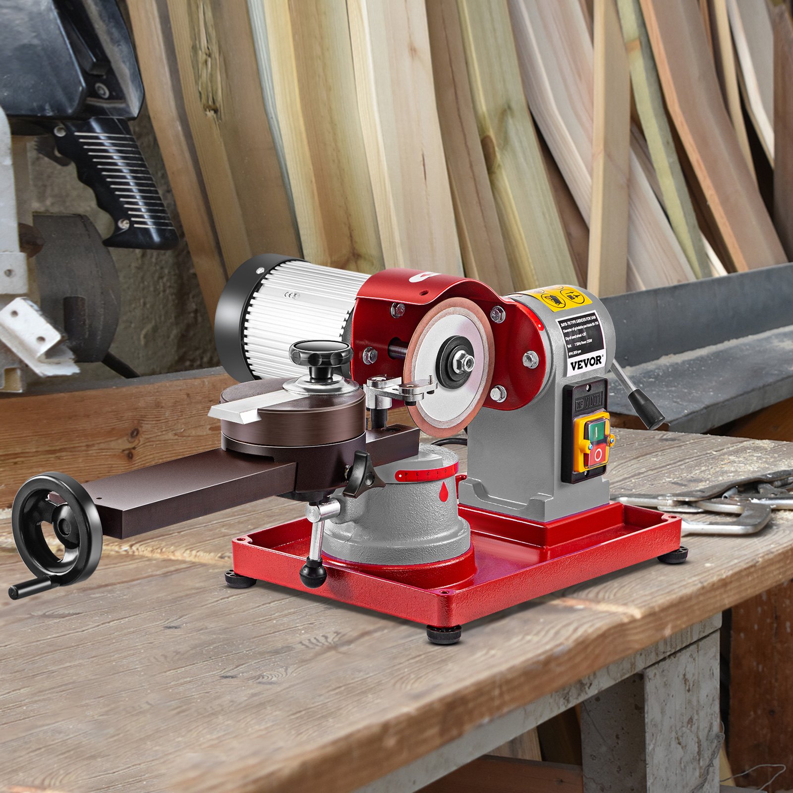 VEVOR Circular Saw Blade Sharpener 5\" Grinding Wheel Size, Rotary