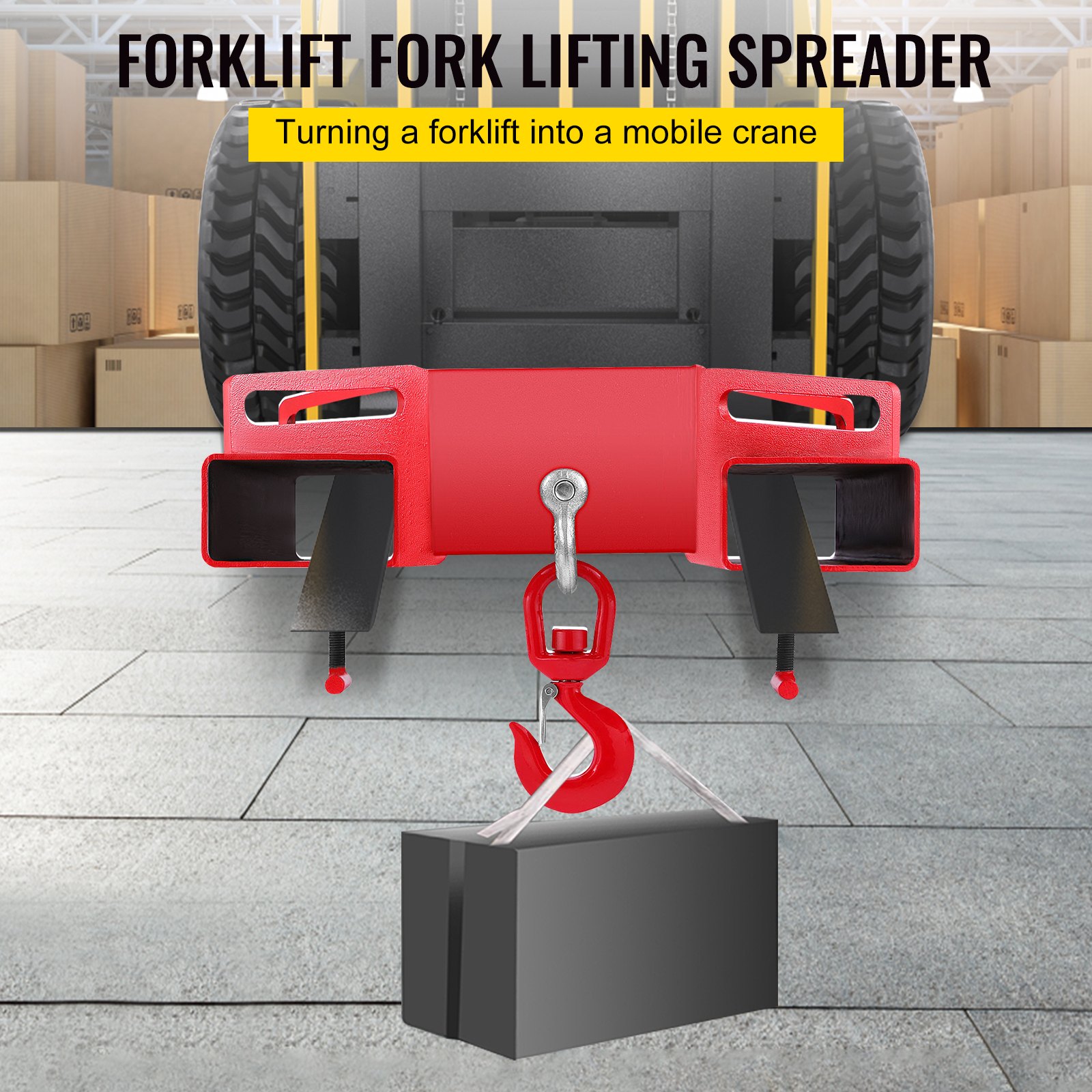 Vevor Forklift Lifting Hook 6600lbs Capacity Forklift Lifting Hoist