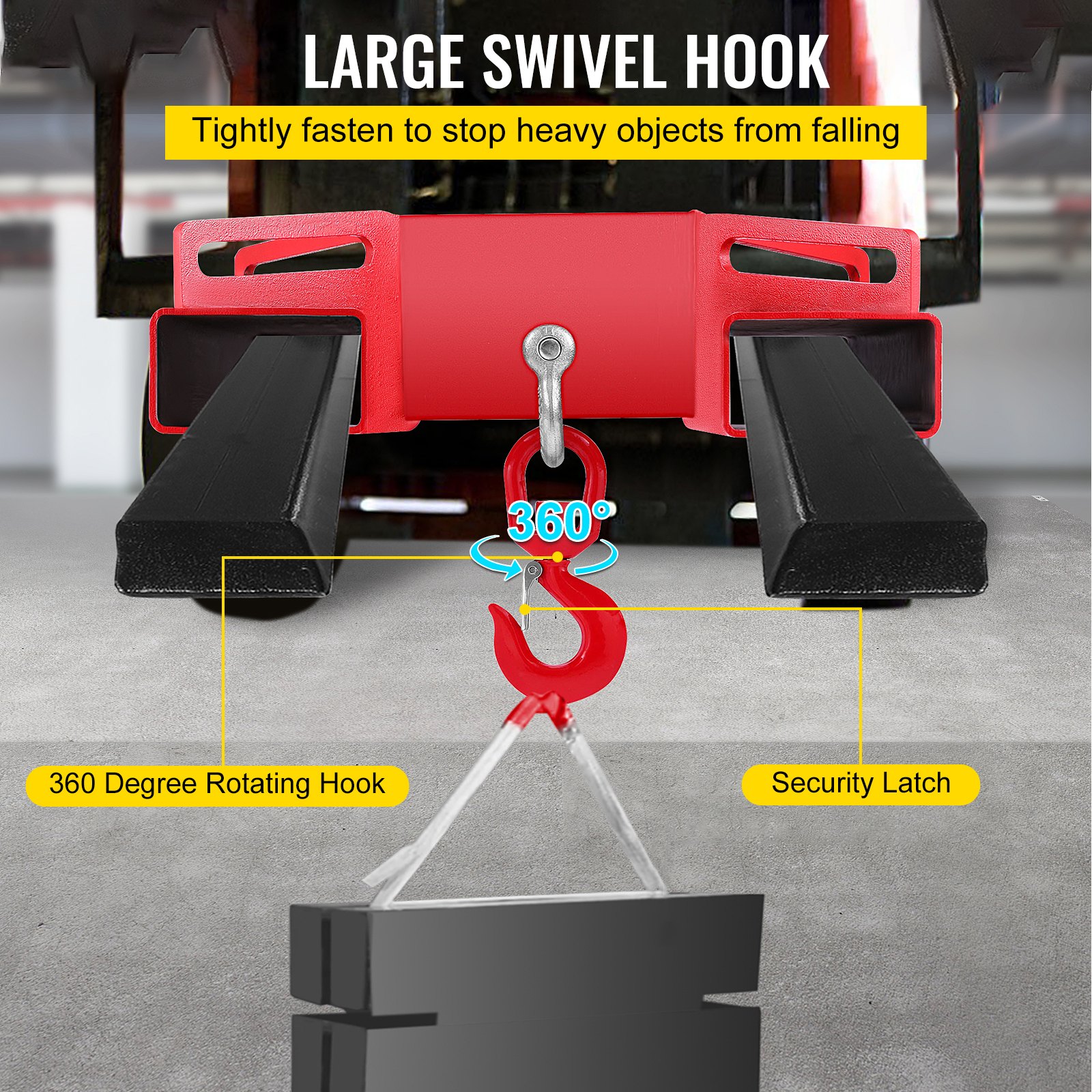 VEVOR Forklift Lifting Hook, 6600lbs Capacity Forklift Lifting Hoist
