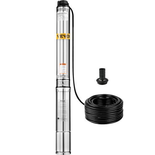 VEVOR Well Pump 2 HP 220V Submersible Well Pump 440ft Head 42GPM Stainless Steel Deep Well Pump
