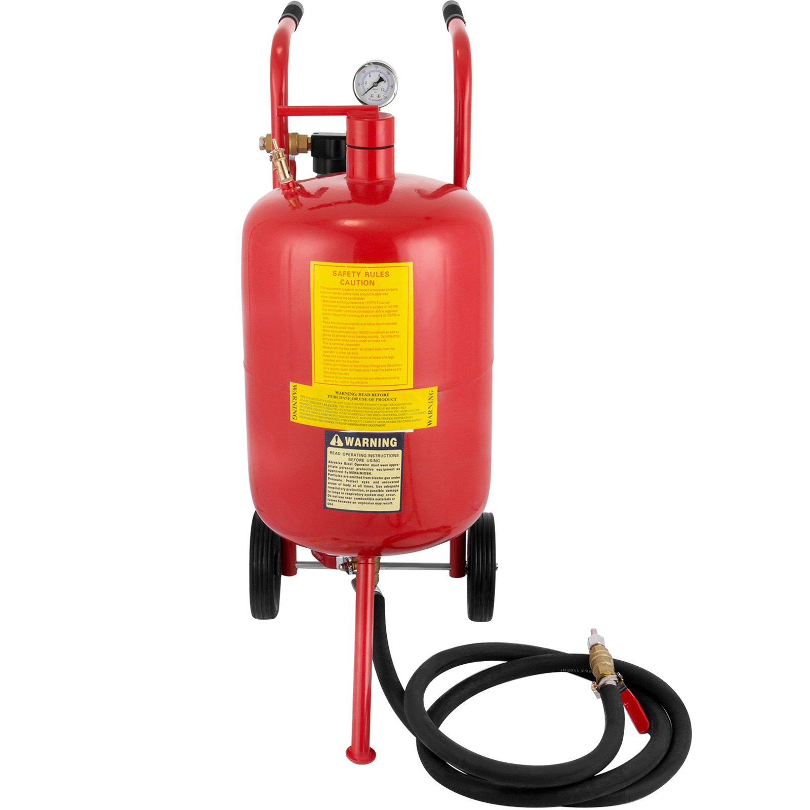 VEVOR 10Gal/40L Sandblaster Equipped w/Nozzle Shut-Off Valve Pressure ...