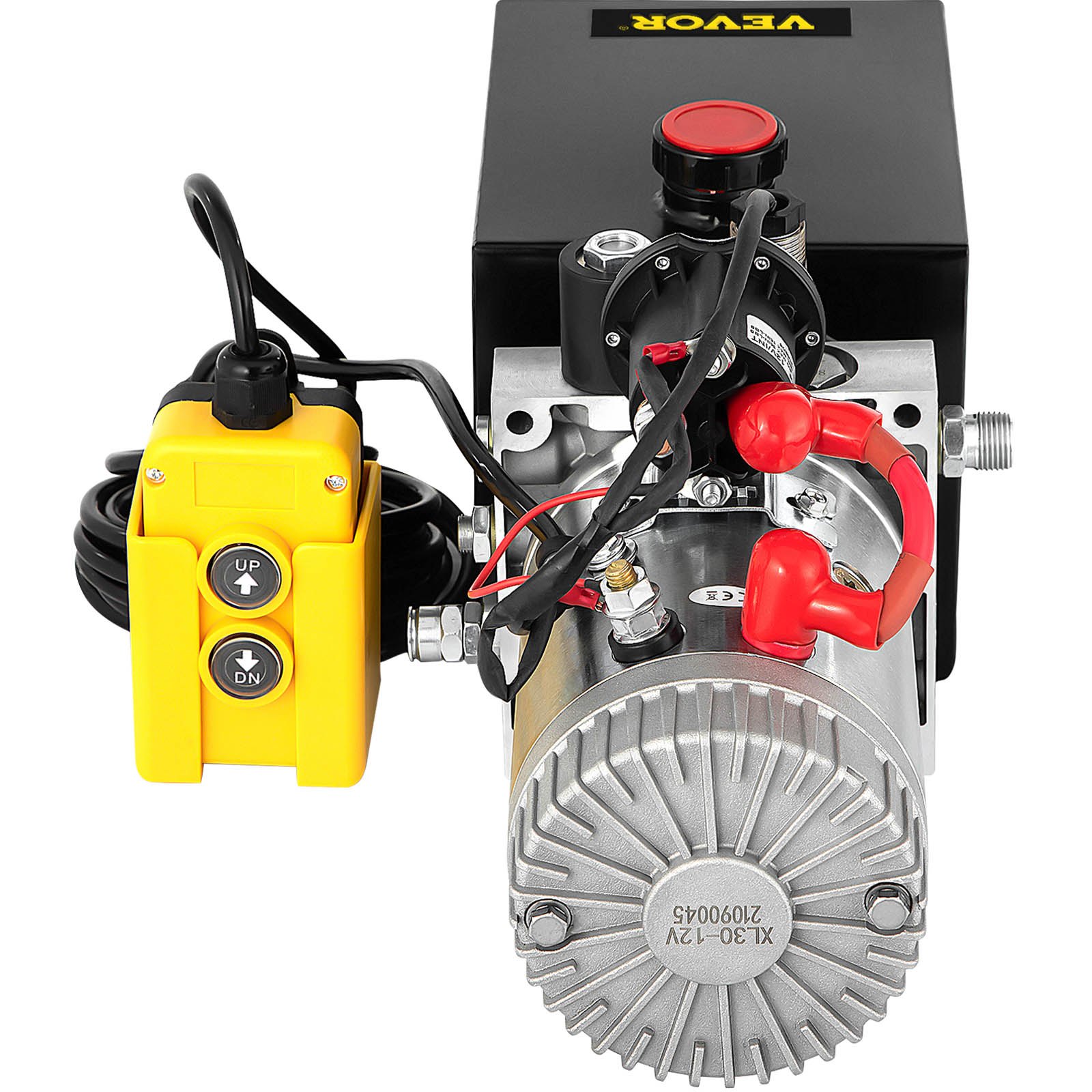 VEVOR Hydraulic Power Unit Single Acting Hydraulic Pump 4 Quart Dump
