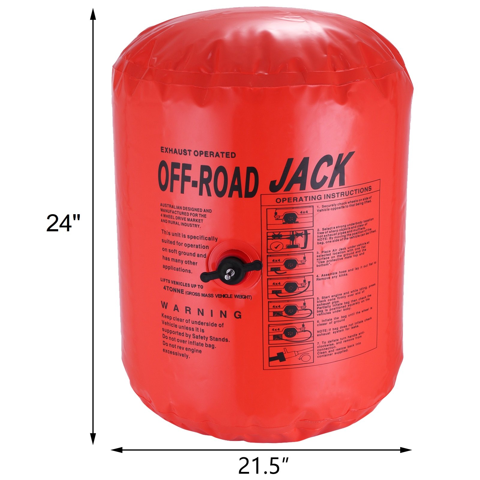 VEVOR 4 Ton Exhaust Air Jack 8800LBS Capacity Inflatable Air Jack Off