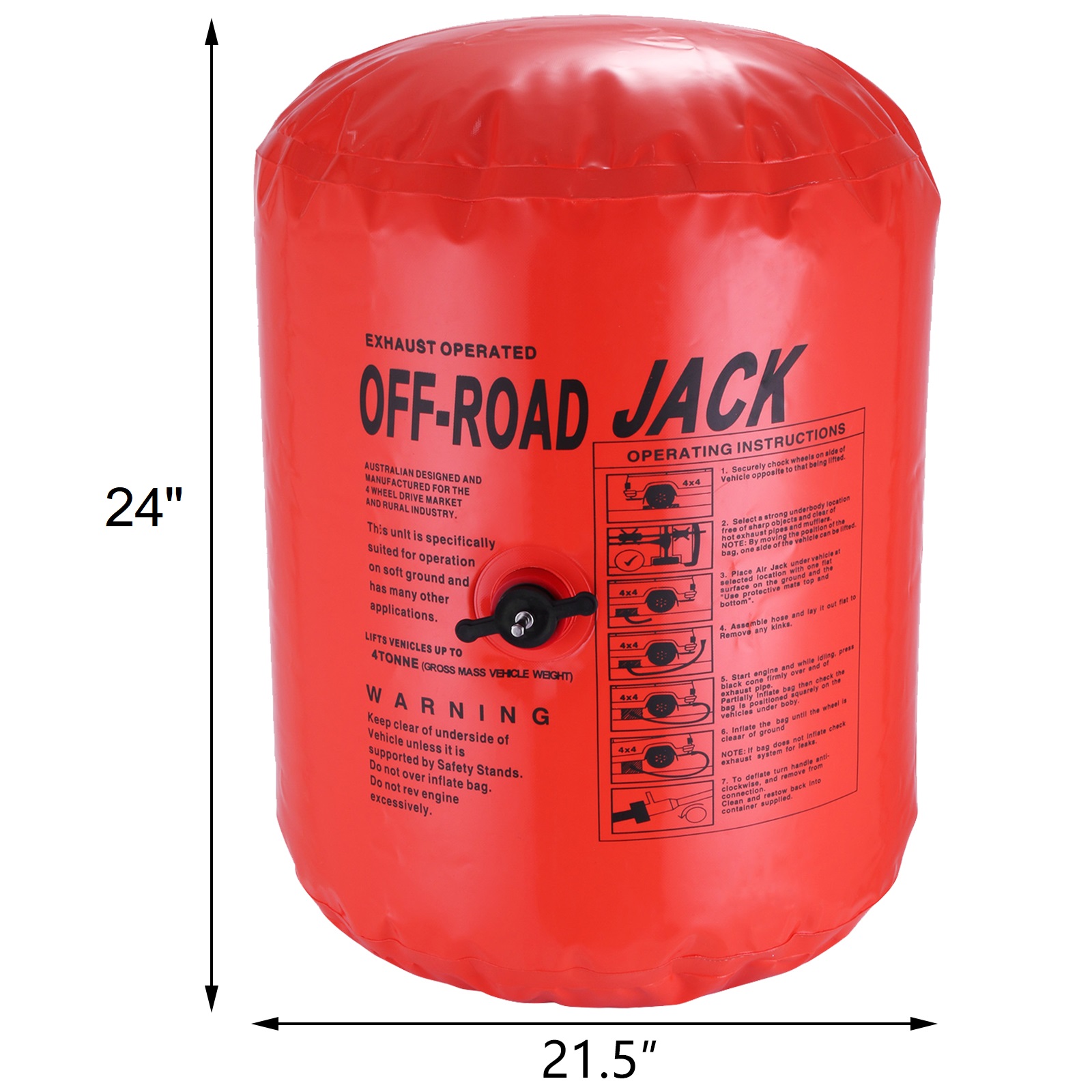 Air Jack Exhaust 4x4 Off Road 4 Tonne Lift Capacity Most Durable Hose
