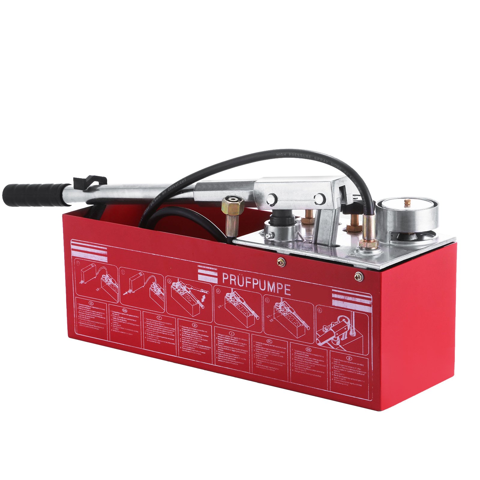 VEVOR Hydraulic Pressure Test Pump 50 Bar Hand Pressure Test Pump 726