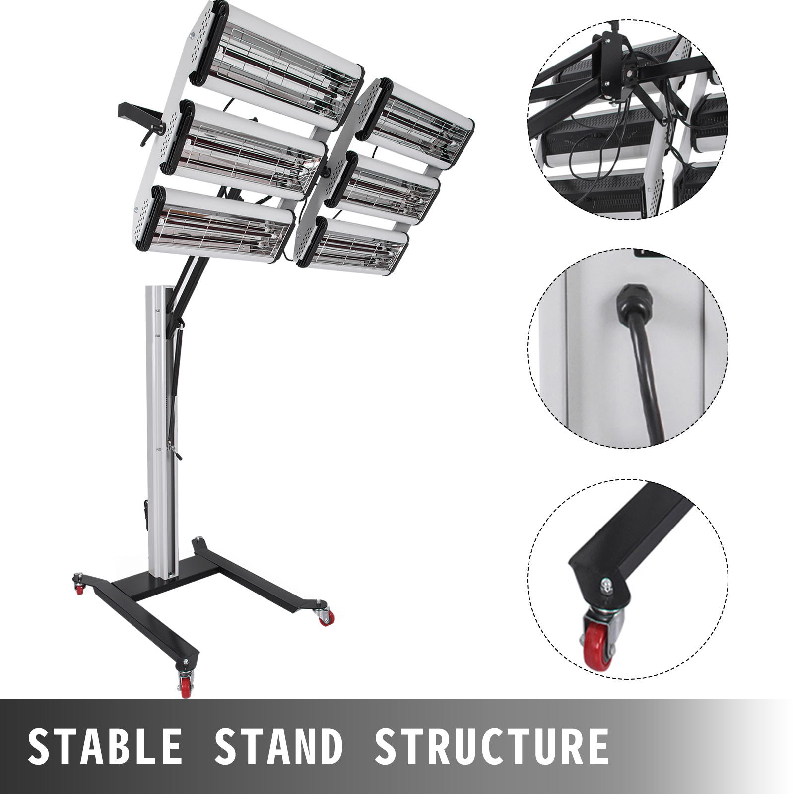 6000w 110v Spray Baking Booth Infrared Paint Curing Heater Lamp Durable