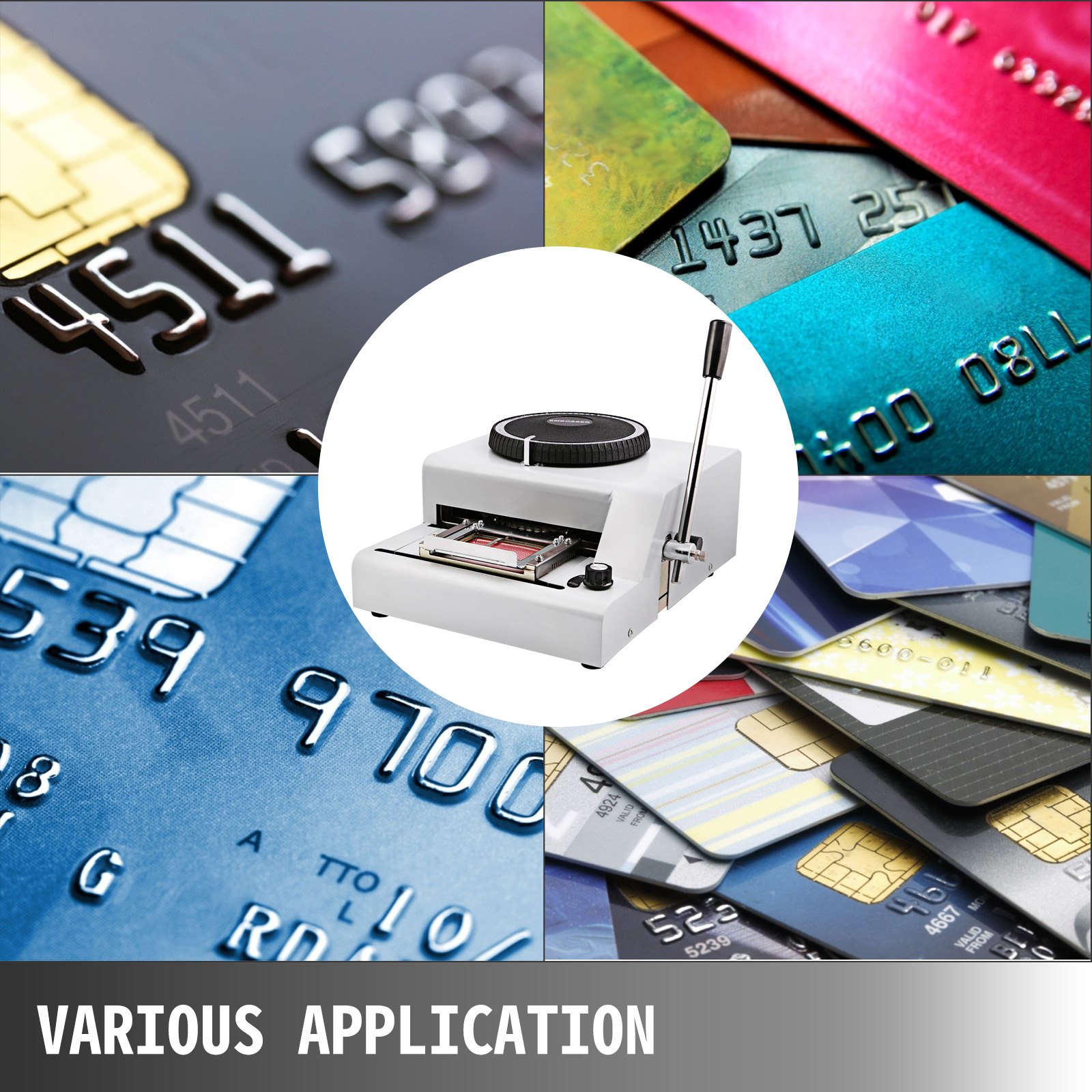 VEVOR Embossing Machine 72 Character Card Embosser for PVC Card Credit ...