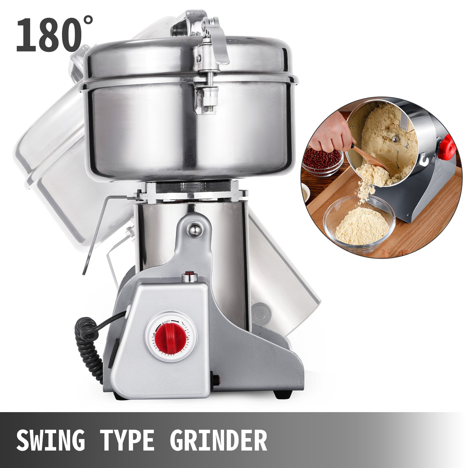VEVOR 750g Electric Herb Grain Mill Grinder Coffee Beans Herbs Flour