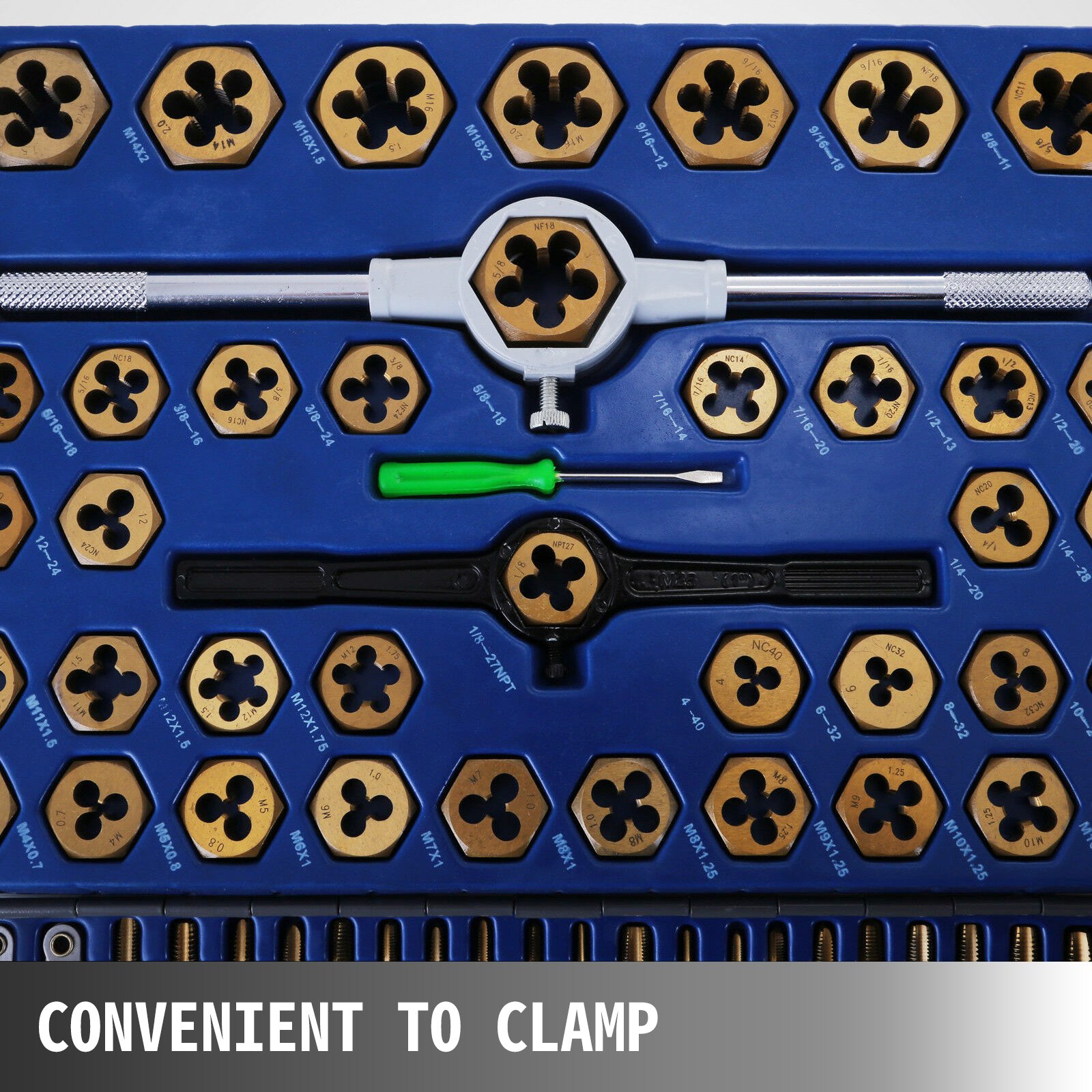 VEVOR 86PC Tap and Die set, Tap and Die Set Metric and Standard, Large