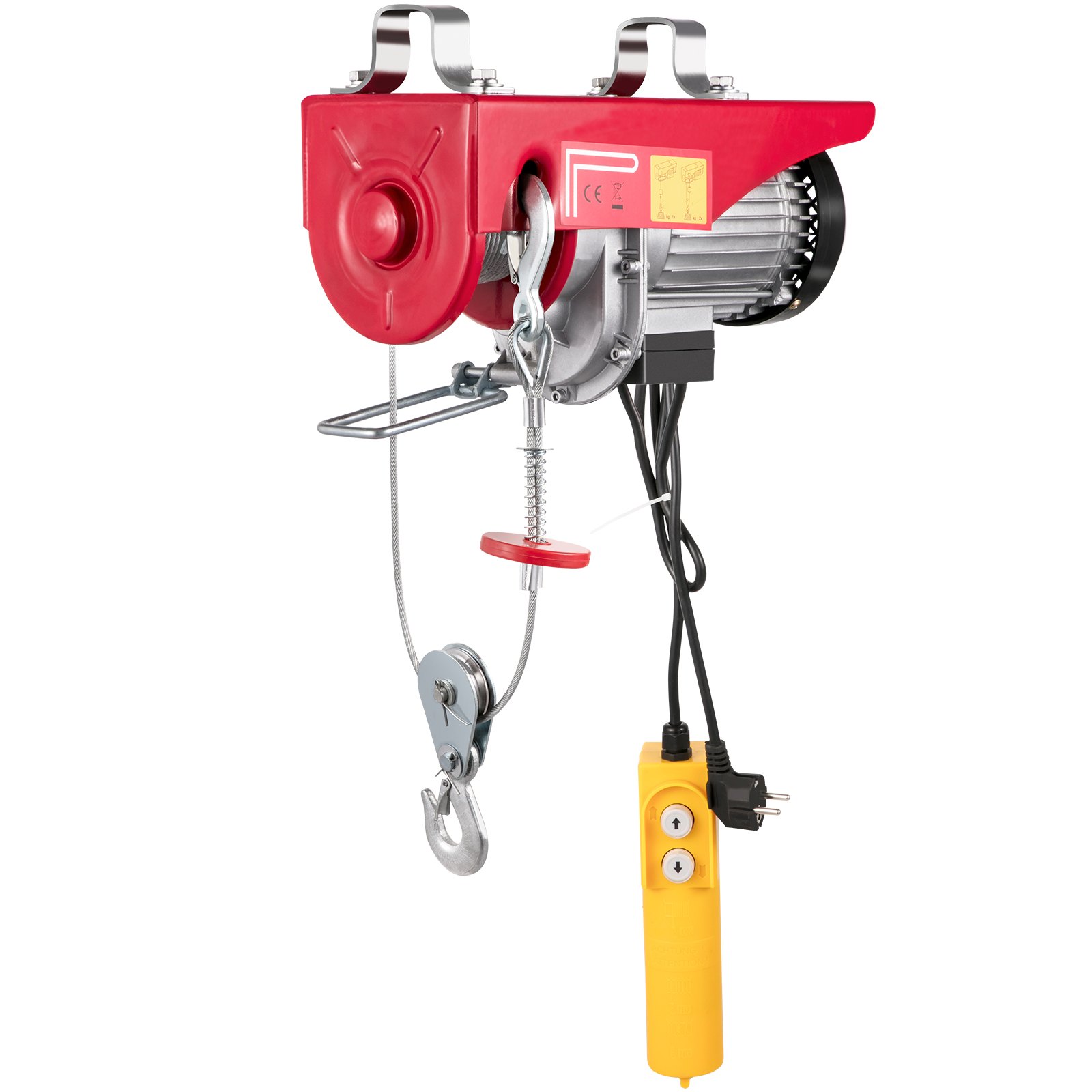 880 Lb Electric Hoist Winch – Wireless/Wired Remote, 110V, 33ft/65.6ft Lifting Height, For Garage, Shop & Construction