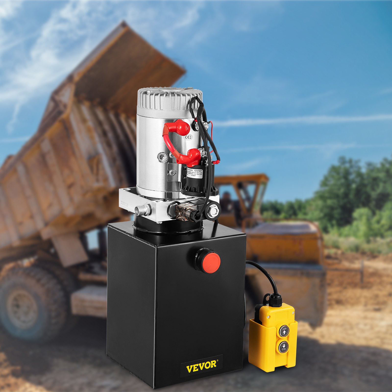 VEVOR Hydraulic Power Unit 8 Quart Hydraulic Pump Dump Truck Single