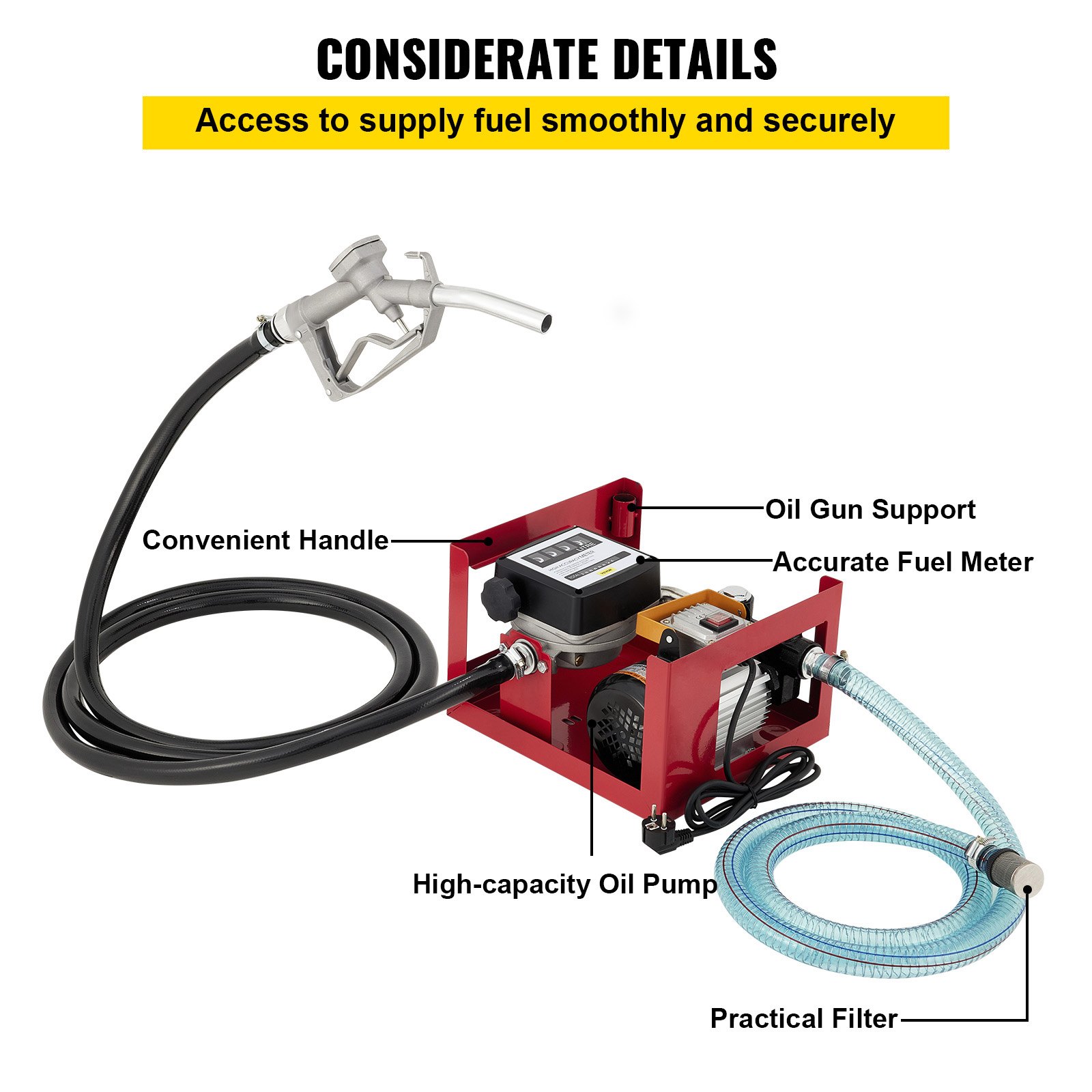 VEVOR VEVOR Diesel Oil Pump SelfPriming Portable Fuel Transfer Pump