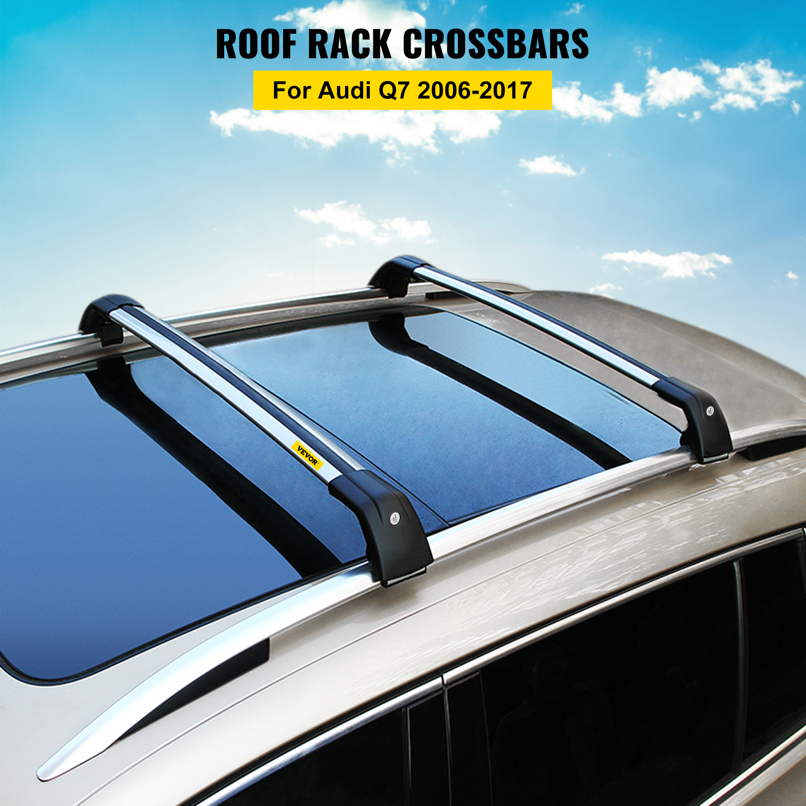 New Top Roof Rack For Audi Q7 20062017 Baggage Luggage Aluminum Rail