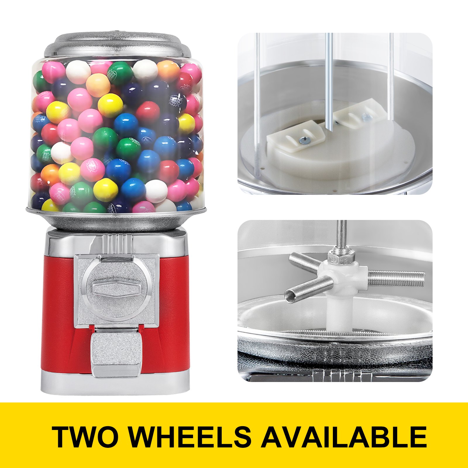 VEVOR Gumball Machine, 1-inch Candy Vending Machine, Commercial Gumball ...
