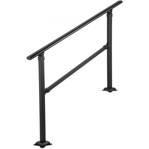 VEVOR Outdoor Stair Railing, Fits for 0-5 Steps Transitional Wrought ...