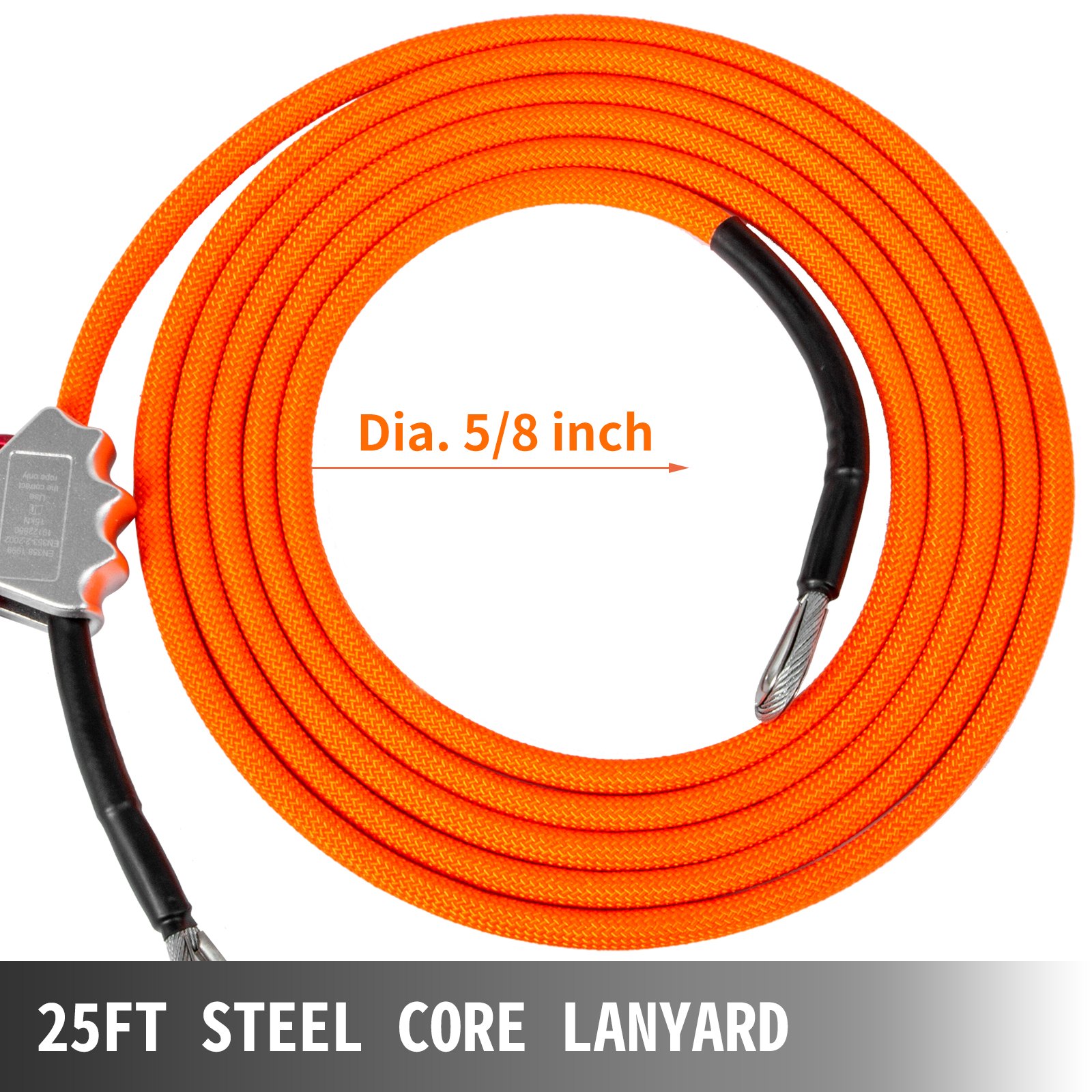 VEVOR Flip Line 5/8 Inch, Wire Core Flipline 25 ft, Wire Core Flip Line