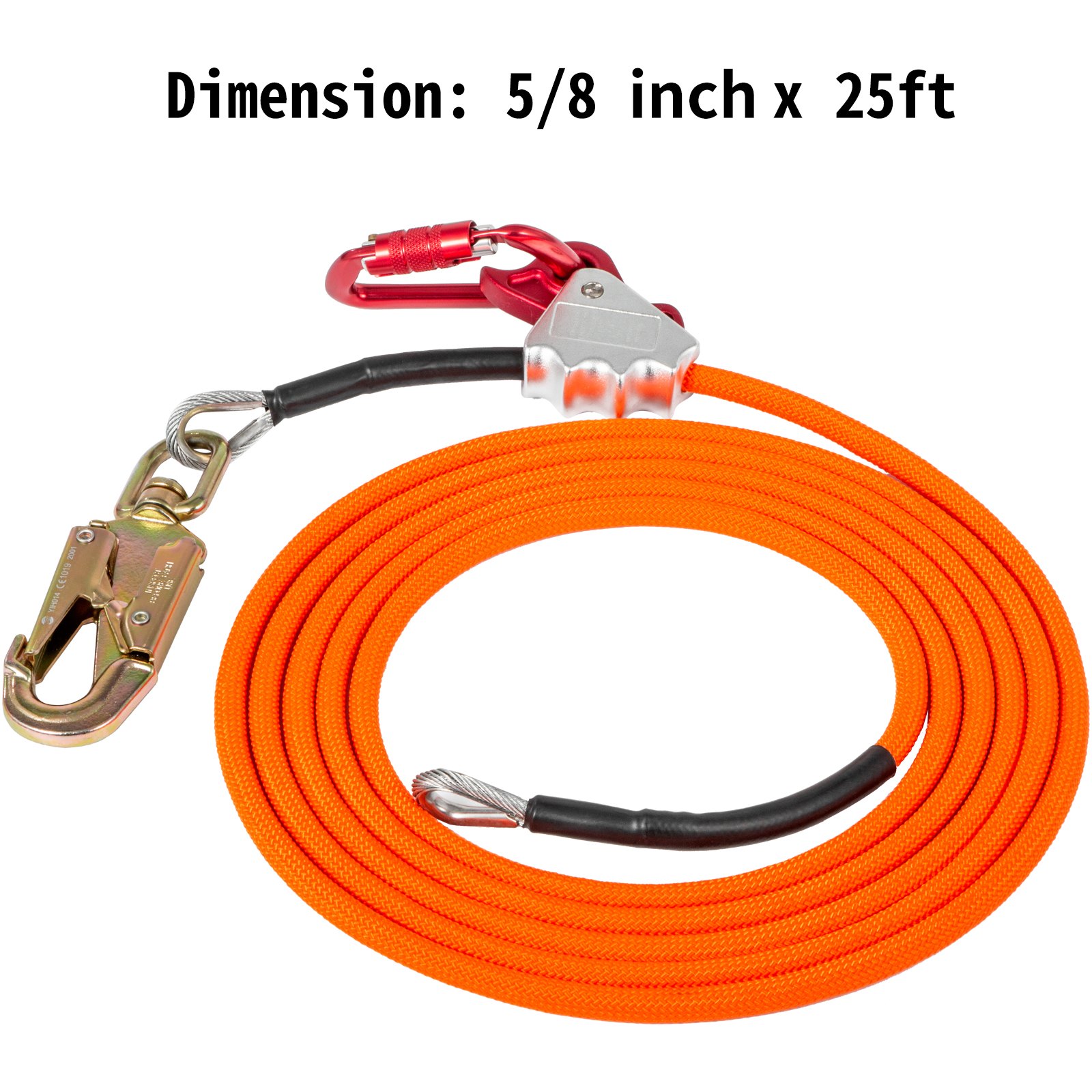 VEVOR Flip Line 5/8 Inch, Wire Core Flipline 25 ft, Wire Core Flip Line