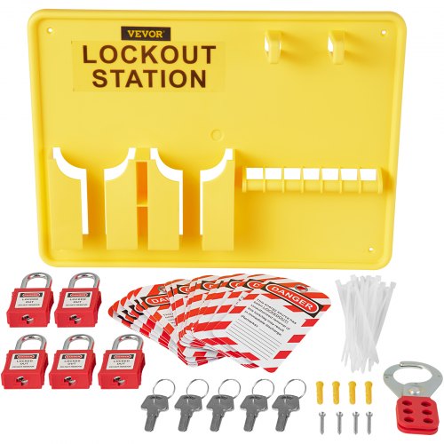 VEVOR 26 PCS Lockout Tagout Kits, Electrical Safety Loto Kit Includes ...