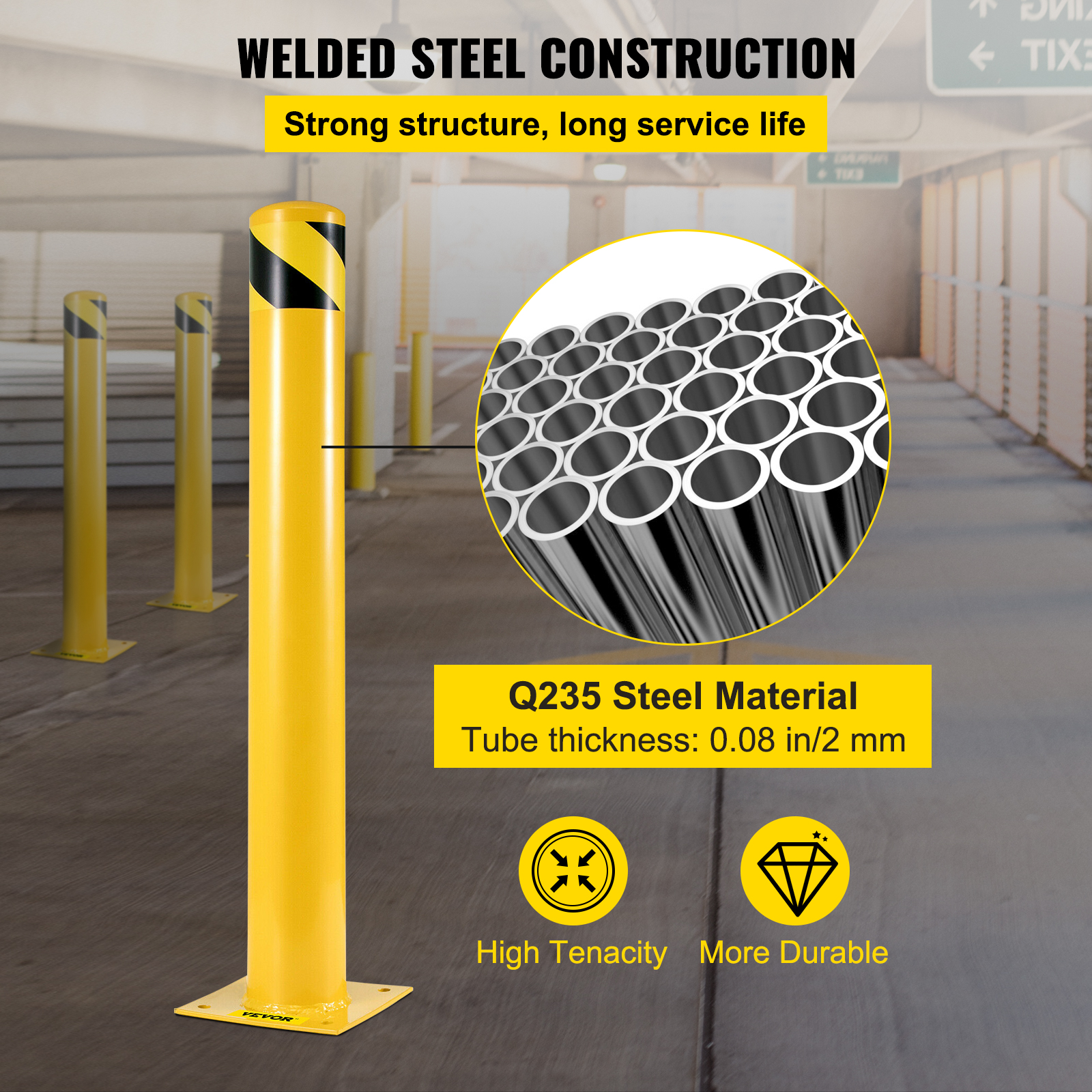 Safety Bollard Steel Bollard Post Steel Barrier 36