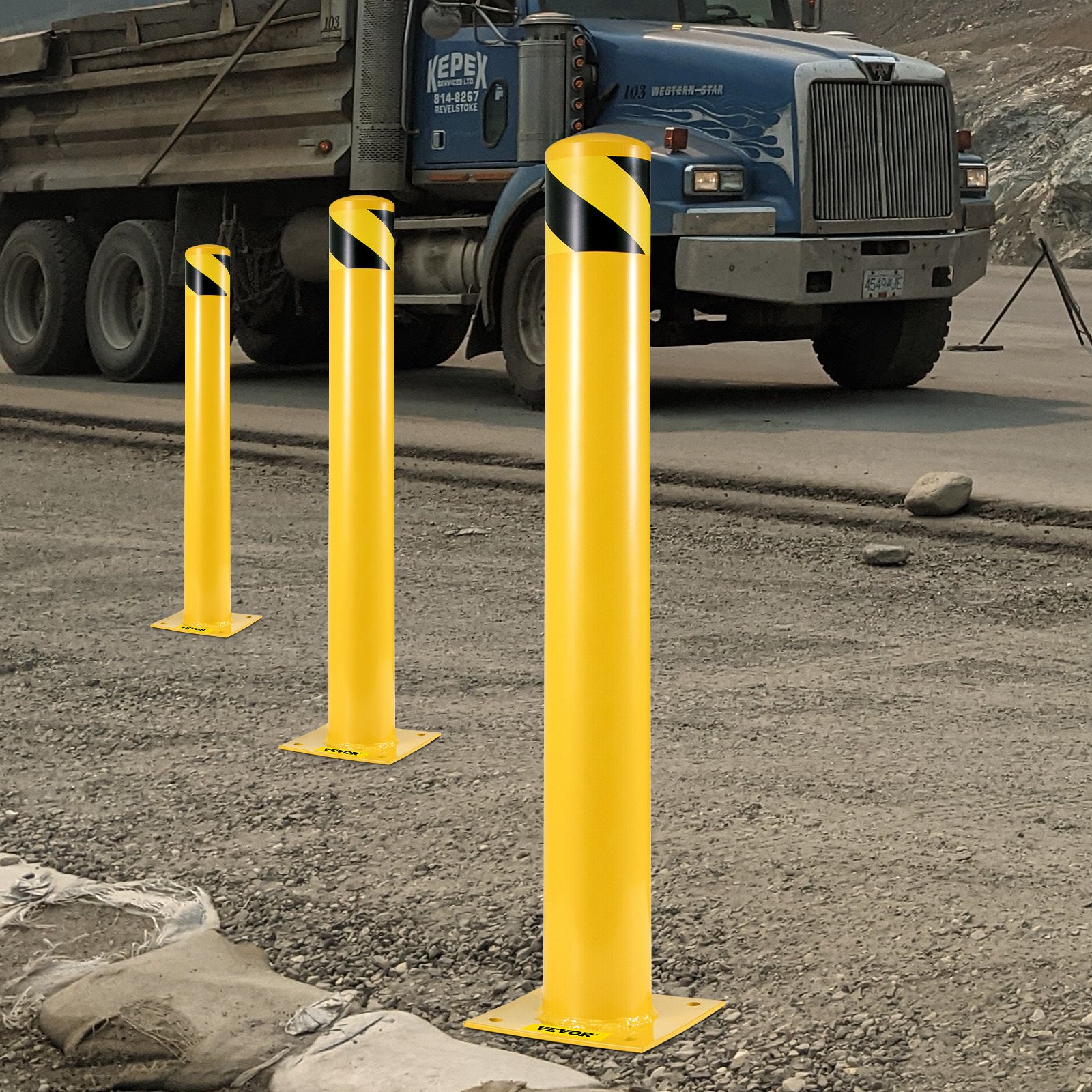 VEVOR 425.5 Safety Bollard, 51/2" OD Safety Barrier Bollard, 42