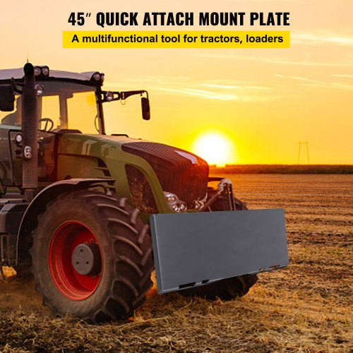 VEVOR Skid Steer Mount Plate Thick Skid Steer Attachment Plate Steel