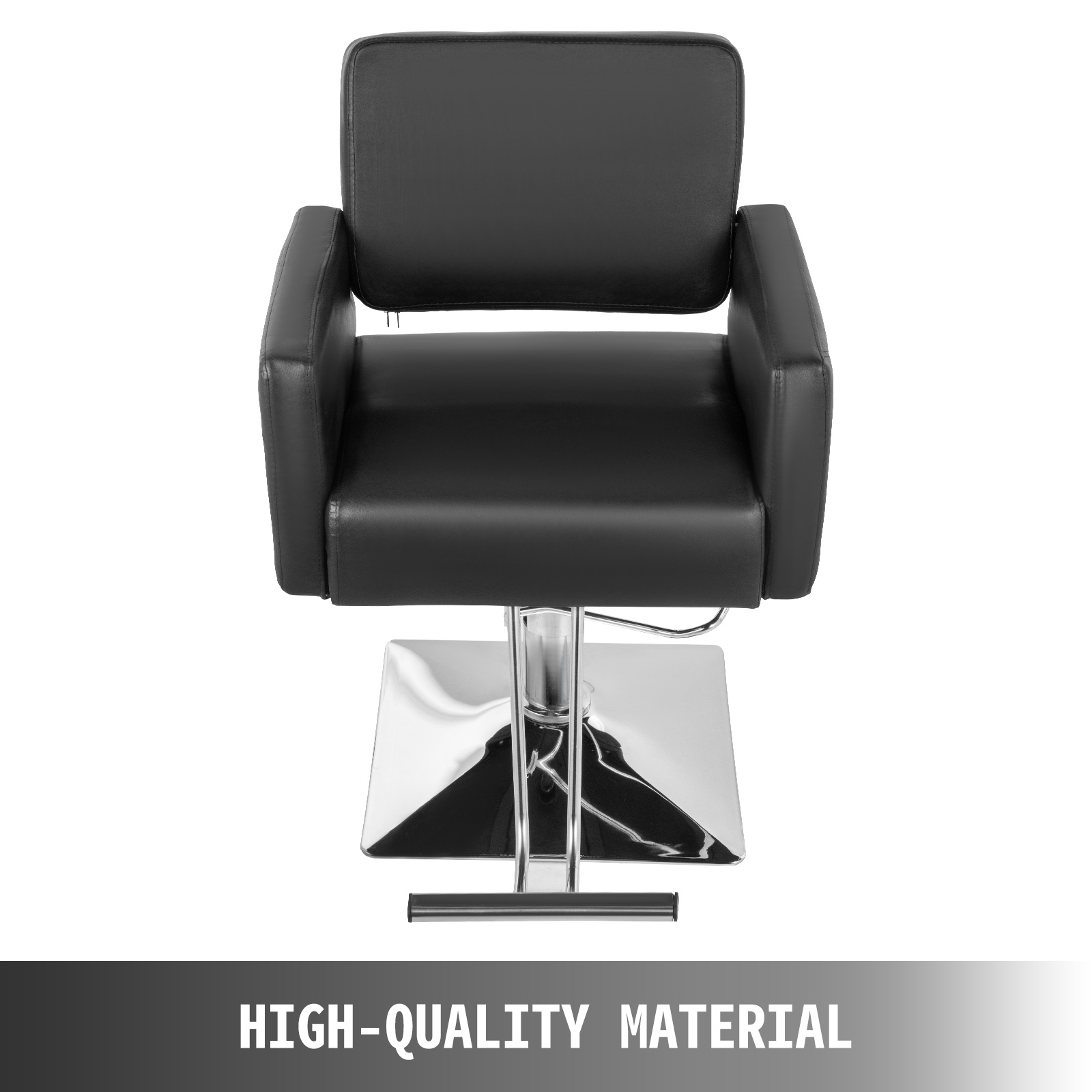 Styling Chair Black Hydraulic Lift Square Base Hairdressing Furniture