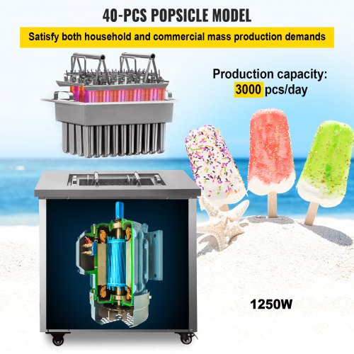 VEVOR Commercial Popsicle Machine Single Model Set Commercial Ice Pop