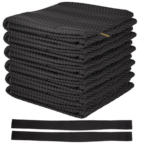 VEVOR Moving Blankets, 80" x 72" (45 lb/dz Weight)6 Packs