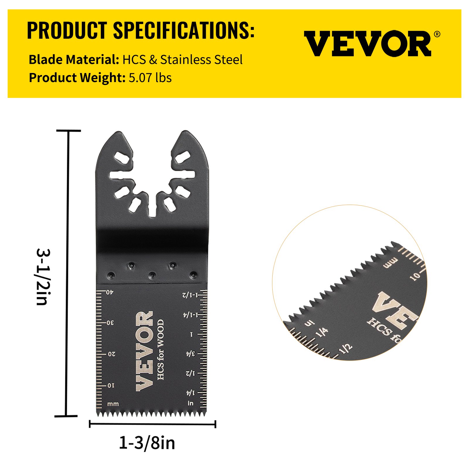 VEVOR VEVOR 100PCS Oscillating Saw Blades, Quick Release Multitool