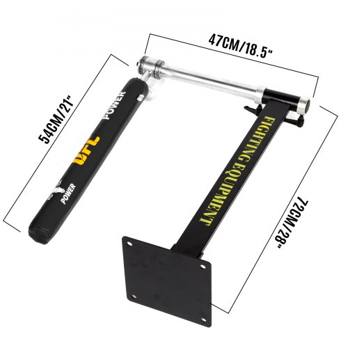 VEVOR Boxing Spinning Bar Wall Mount,Black Punching Spinning Bar for