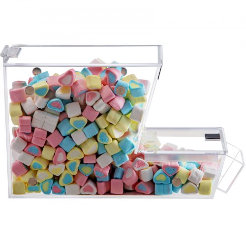Vevor Stackable Candy Topping Dispenser Clear Acrylic Bulk Candy Bin ...
