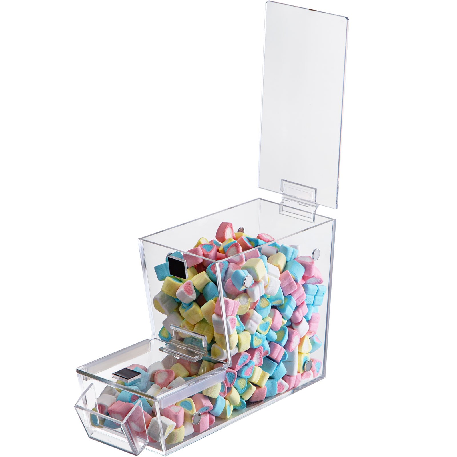 Vevor Stackable Candy Topping Dispenser Clear Acrylic Bulk Candy Bin ...