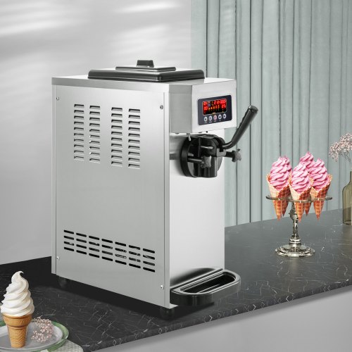 Vevor Commercial Ice Cream Maker Single Flavor Commercial Ice Cream Machine 47 53 Galh Soft 3838