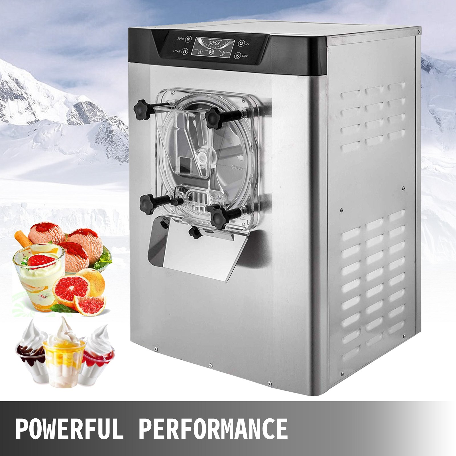 Commercial Frozen Hard Ice Cream Machine Maker 20 L/h Yogurt Ice Cream