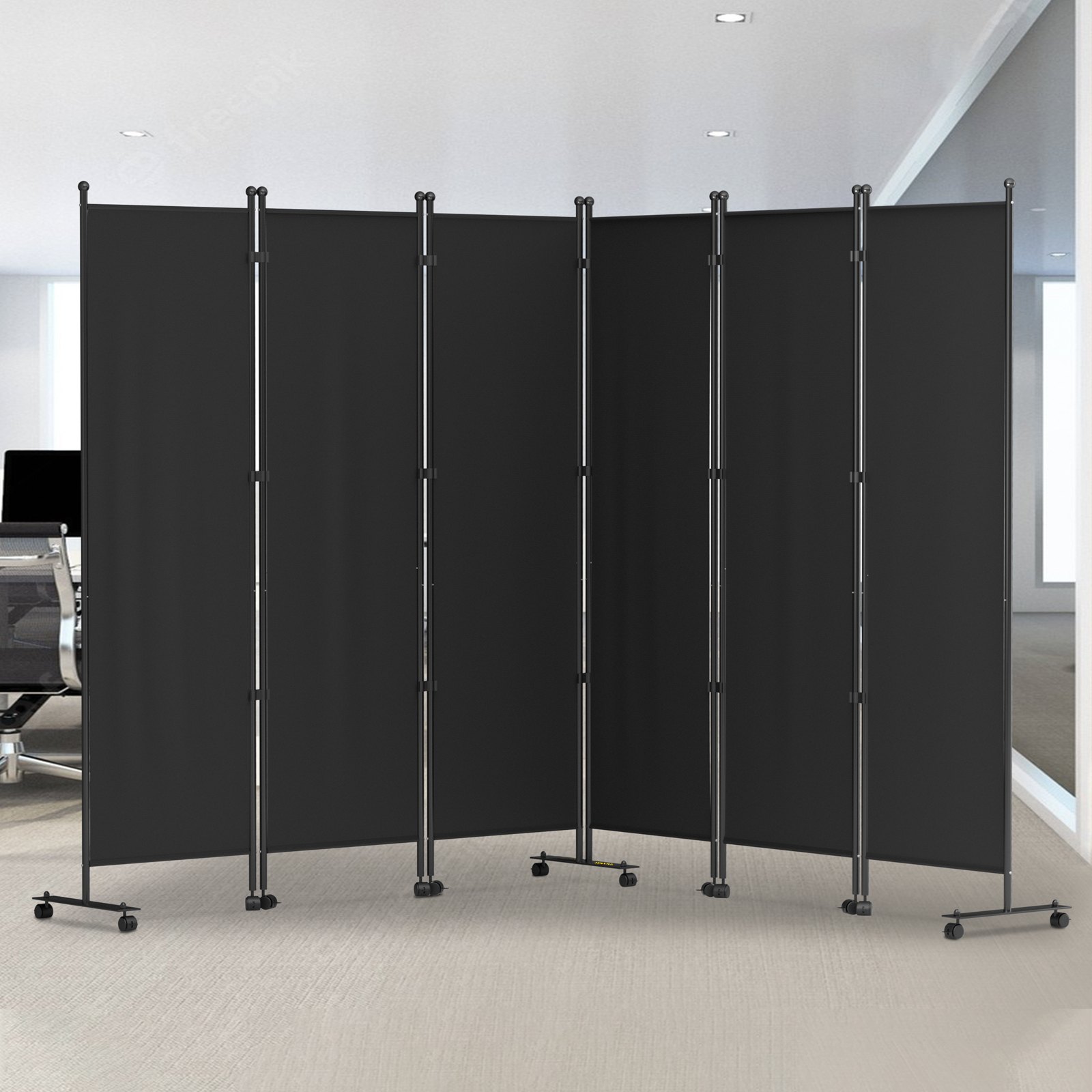 VEVOR 6 Panel Room Divider, 6 FT Tall, Freestanding & Folding Privacy ...