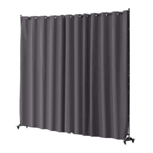 Rumsavdelare, 308.5x45x245.5 cm, Grå, Portabel panel med hjul