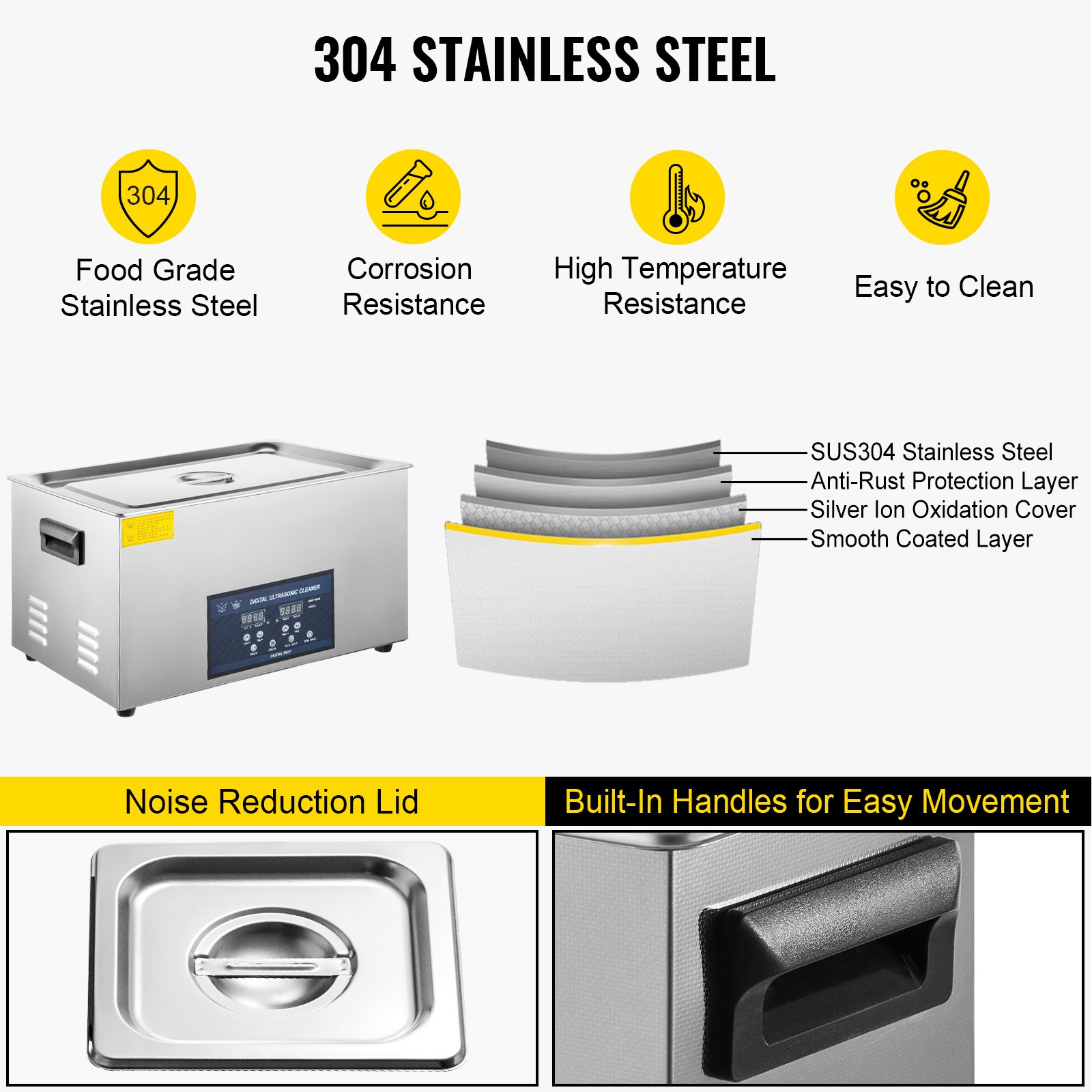 VEVOR 22L Ultrasonic Cleaner 28/40khz Dual Frequency Ultrasonic Cleaner