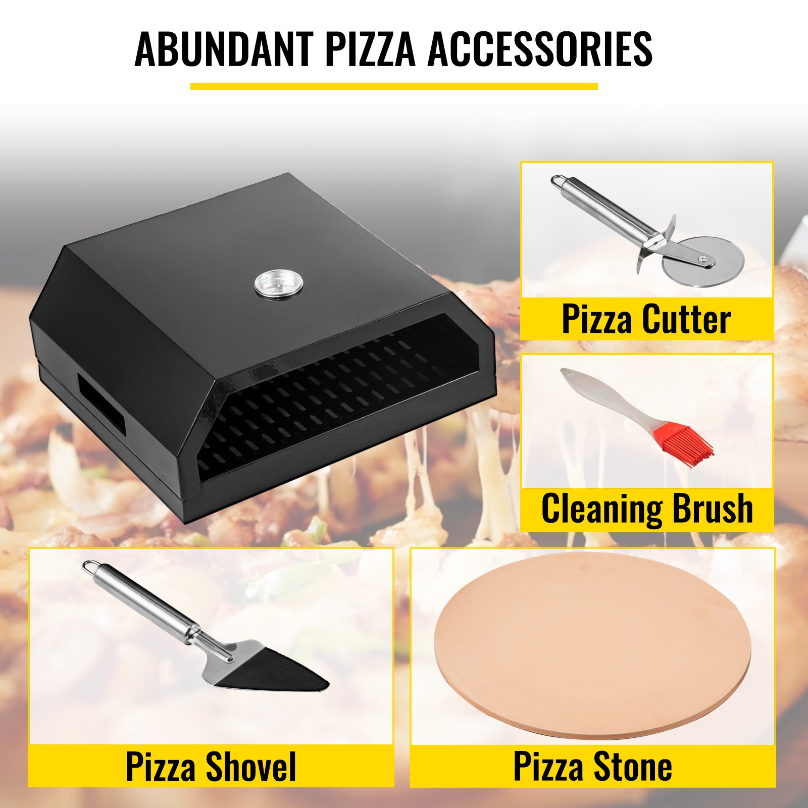 VEVOR Outdoor Pizza Oven, Stainless Steel Camp Pizza Oven, Portable Pizza Oven Kit with 12