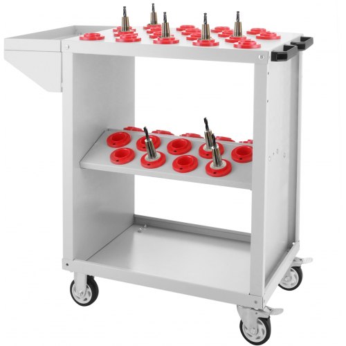 VEVOR Tool Cart 40 Taper Tool Holder CNC Tool Cart 36 Capacity CAT40 ...
