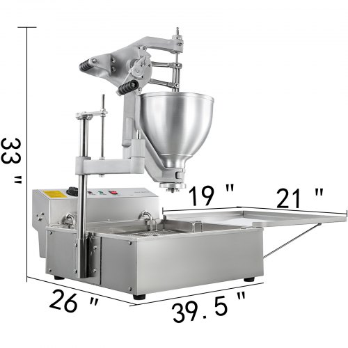 VEVOR Donut Fryer Manual Commercial Mini Donut Maker 9L Capacity Hopper Donut Fryer Commercial 3