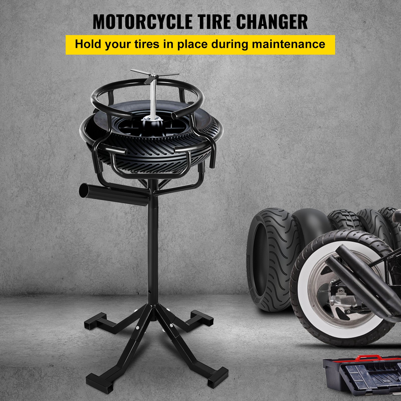 VEVOR Motorcycle Tire Changing Stand, Fit for 10" 21" Multi Tire