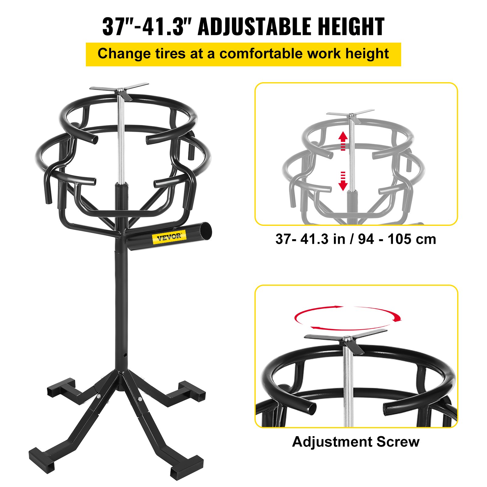 VEVOR Motorcycle Tire Changing Stand, Fit for 10" 21" Multi Tire