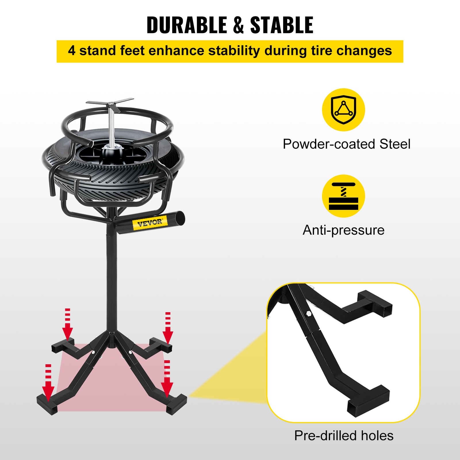 VEVOR Motorcycle Tire Changing Stand, Fit for 10" 21" Multi Tire