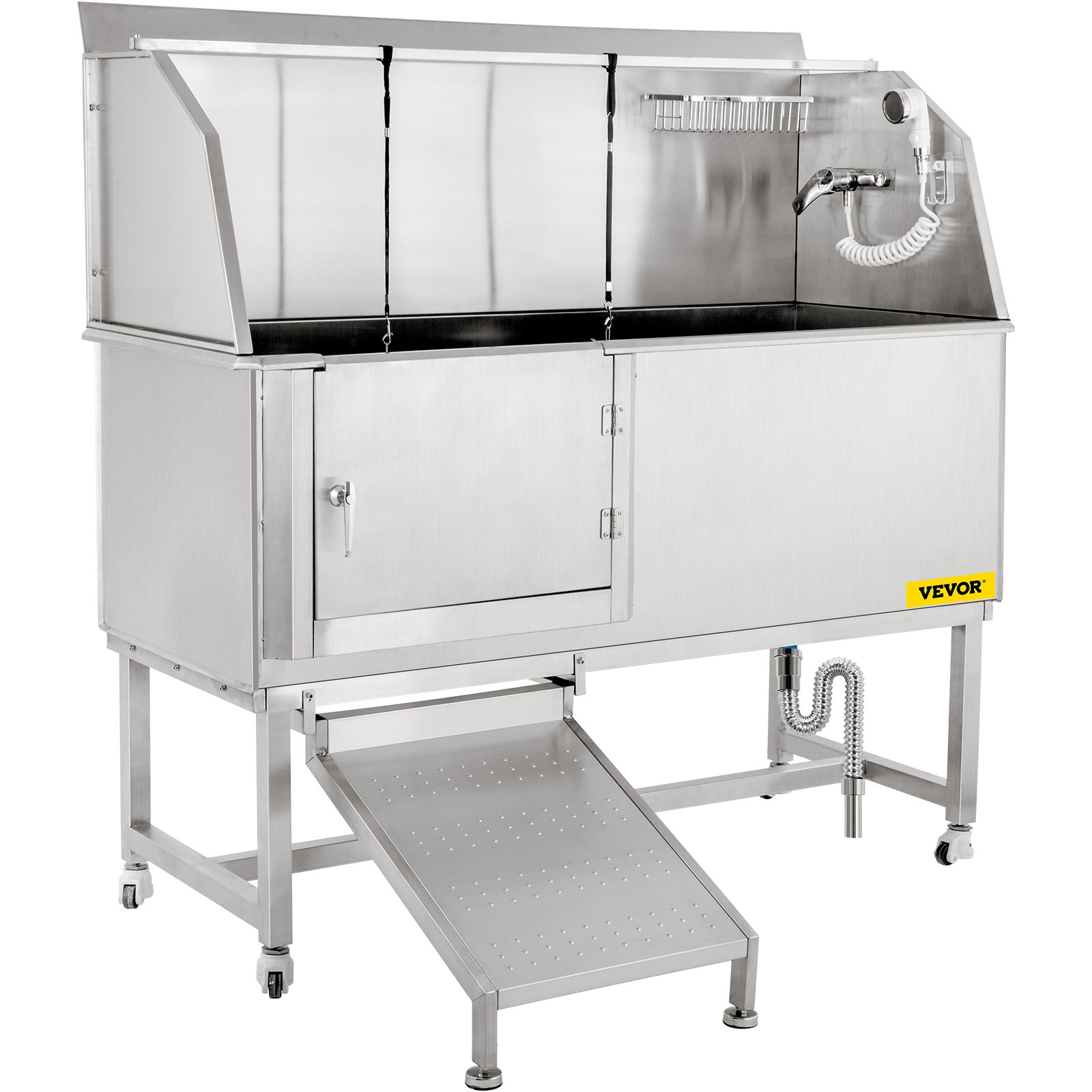 VEVOR VEVOR Dog Grooming Tub, 62" L Pet Wash Station, 304 Stainless