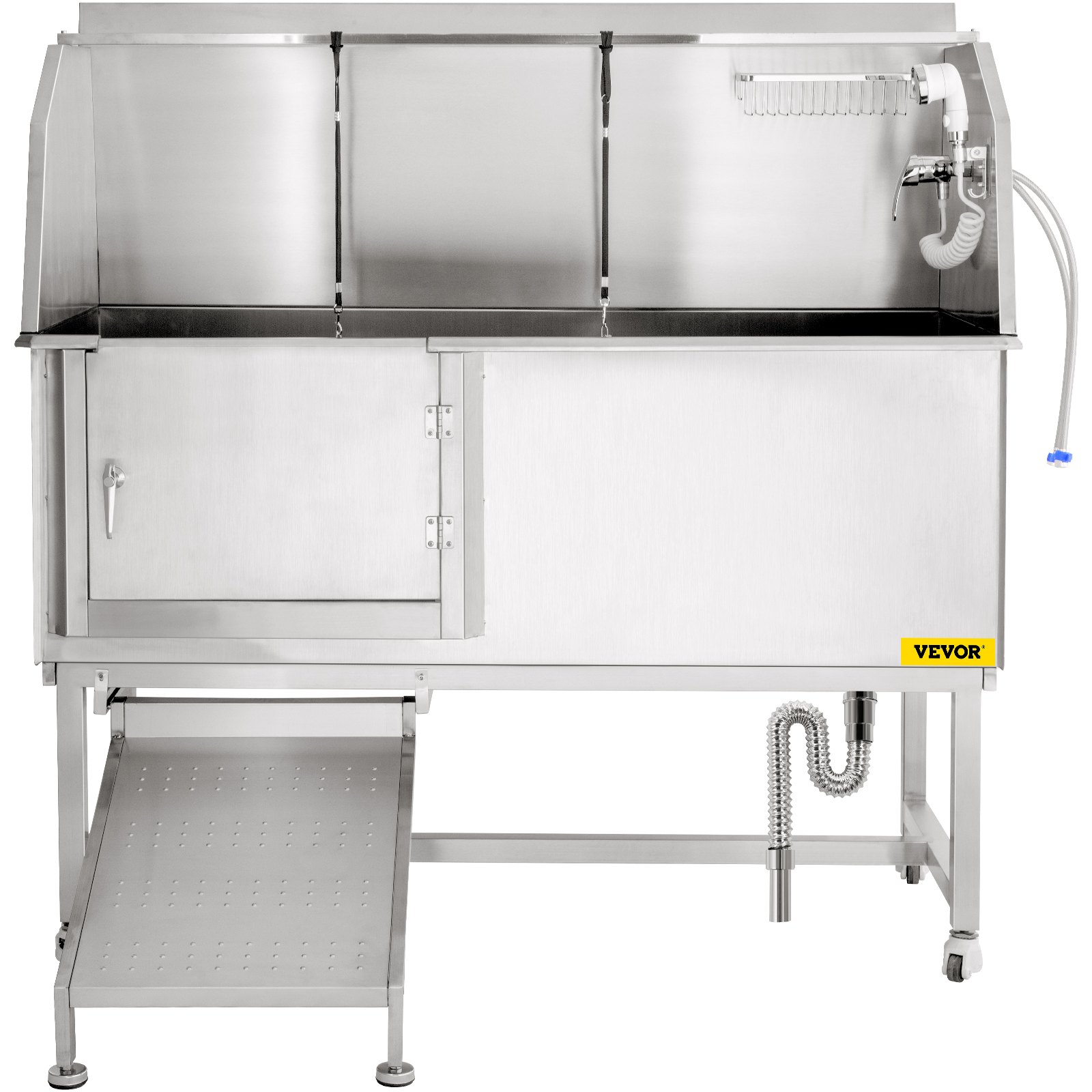 VEVOR VEVOR Dog Grooming Tub, 62" L Pet Wash Station, 304 Stainless