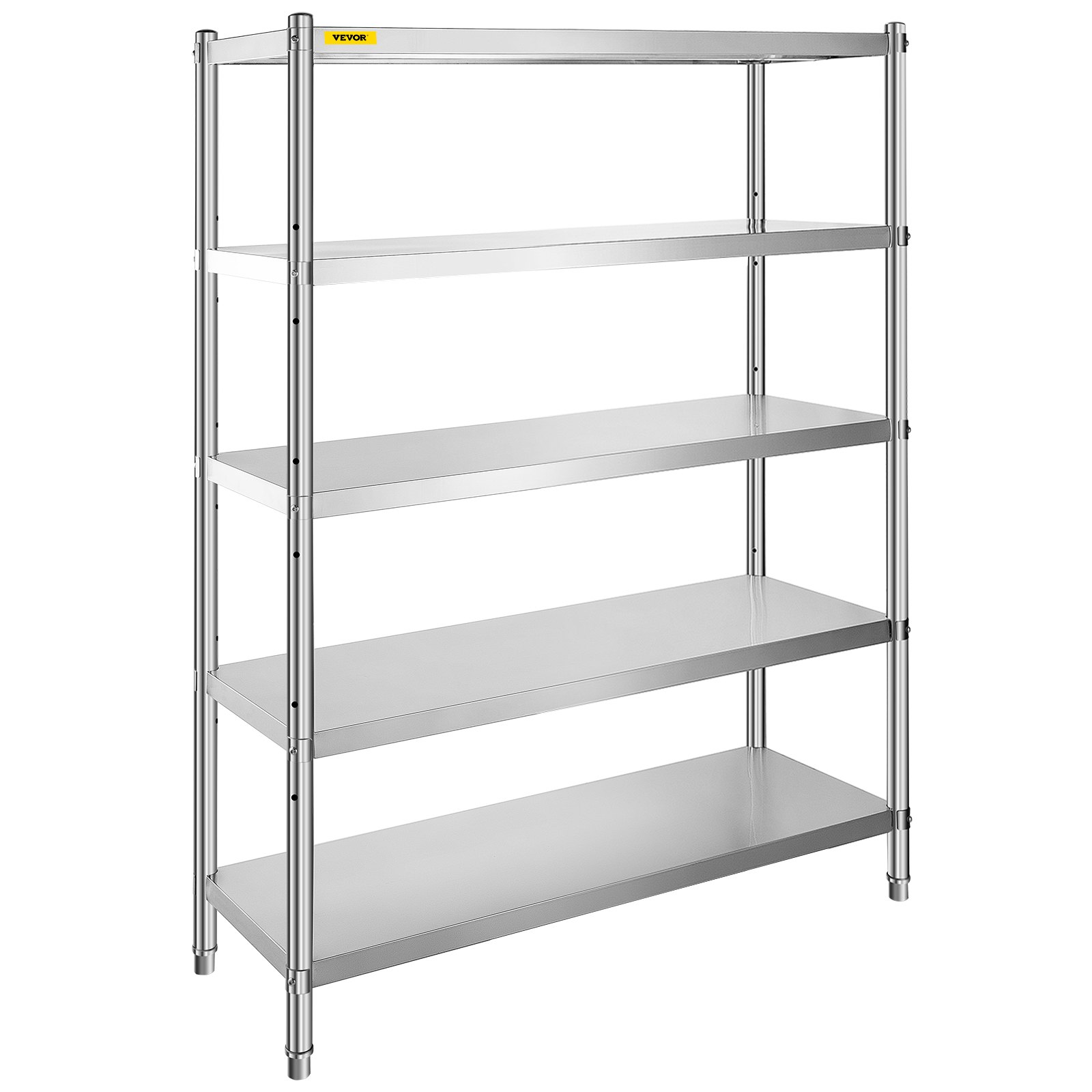 VEVOR Shelving Unit Storage Shelves 48x18.5Inch 5Tier Stainless Steel