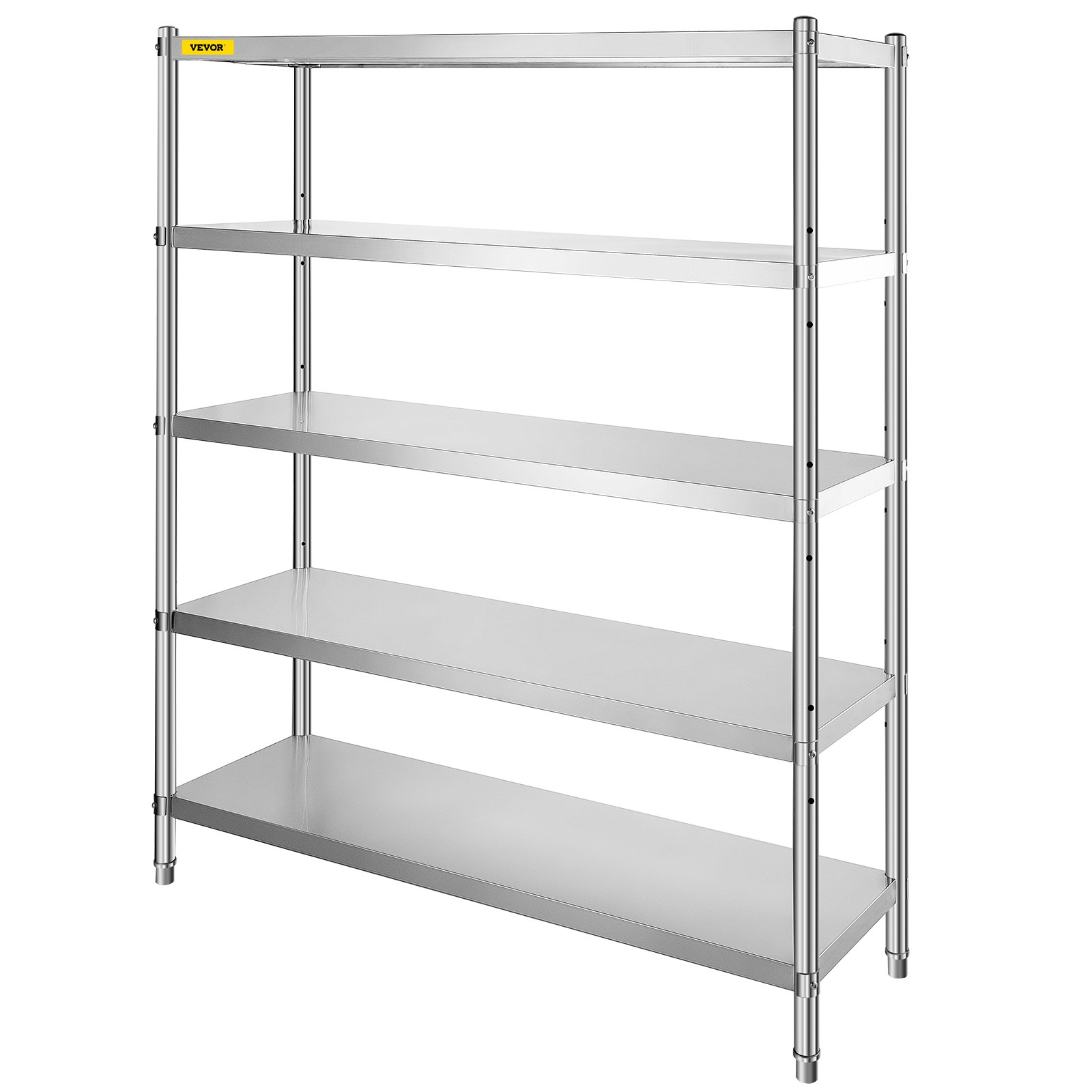 VEVOR Stainless Steel Shelving 60x18.5 Inch 5 Tier Adjustable Shelf