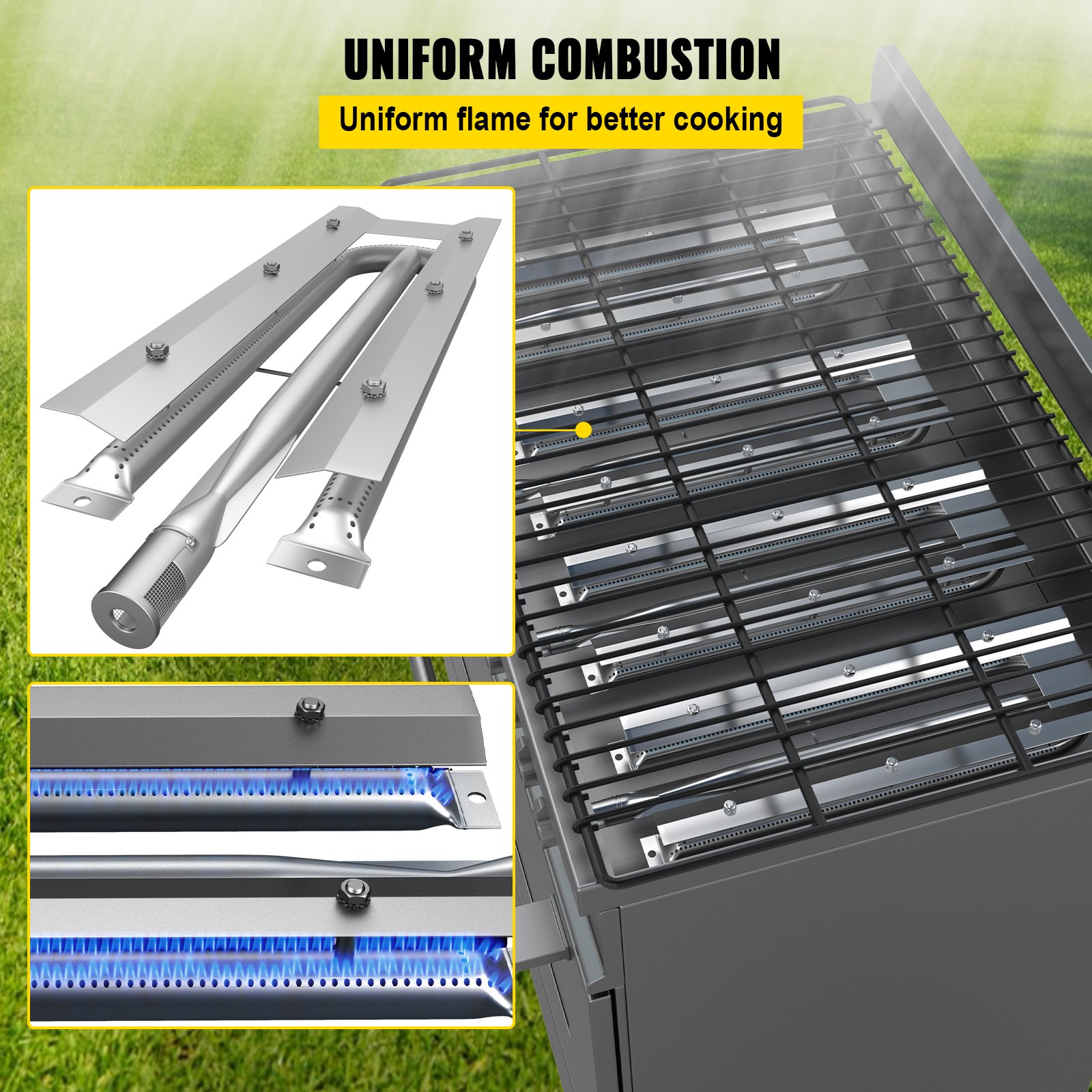 VEVOR Replacement U Burner BBQ Burner Replacement Stainless Steel Gas