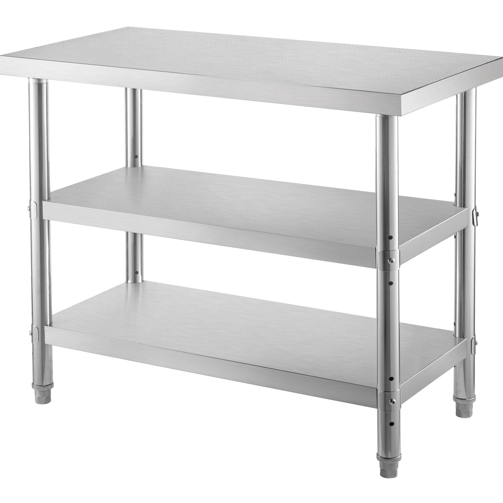 VEVOR Outdoor Food Prep Table, 48x14x33 in Commercial Stainless Steel ...